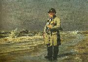 martinus rorbye en strandingskommissioncer ved vestkysten af fylland, incerheden af skagen oil painting artist